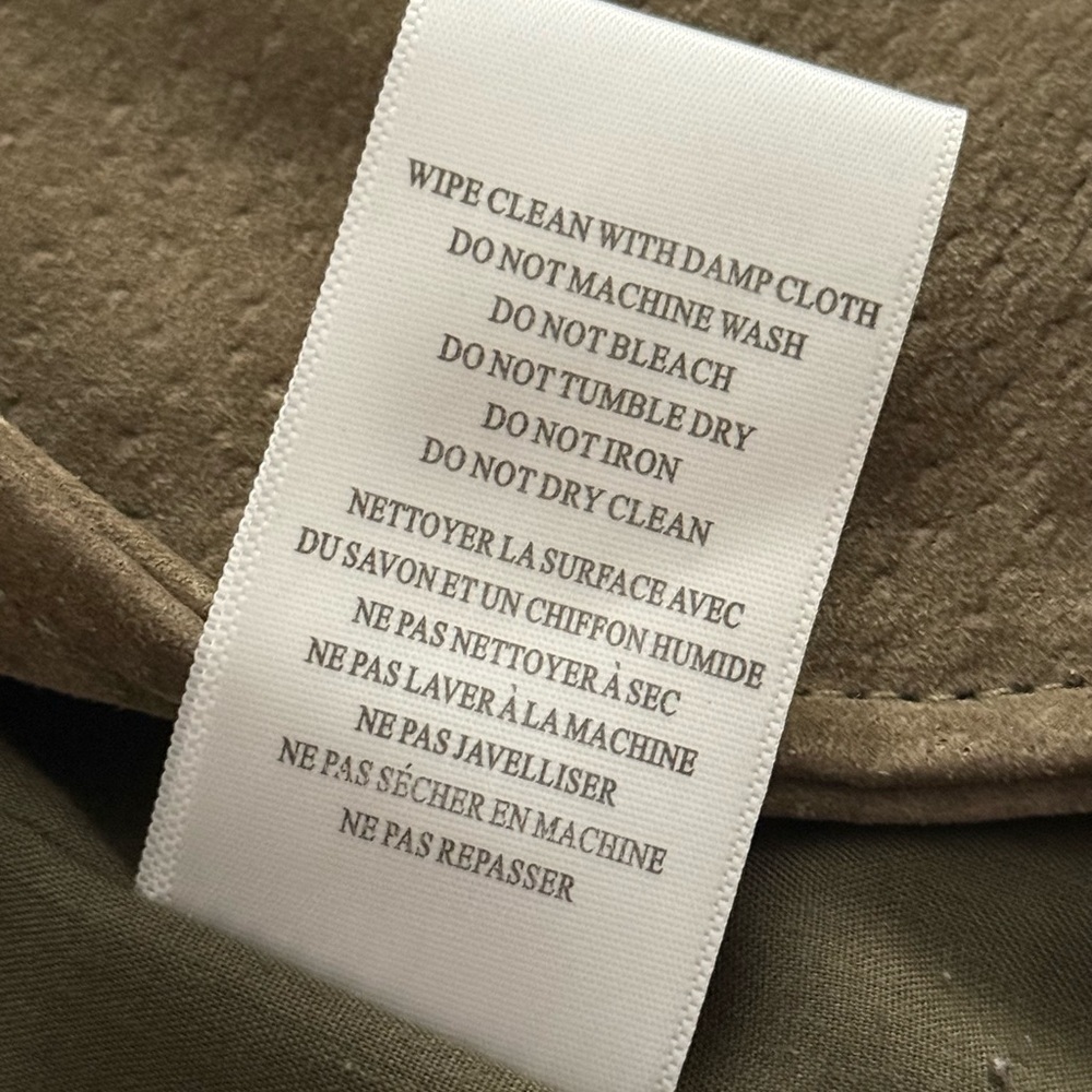 BLANKNYC Herb Green Suede Moto Jacket Belted Biker Leather Jacket M NWOT - Picture 14 of 16